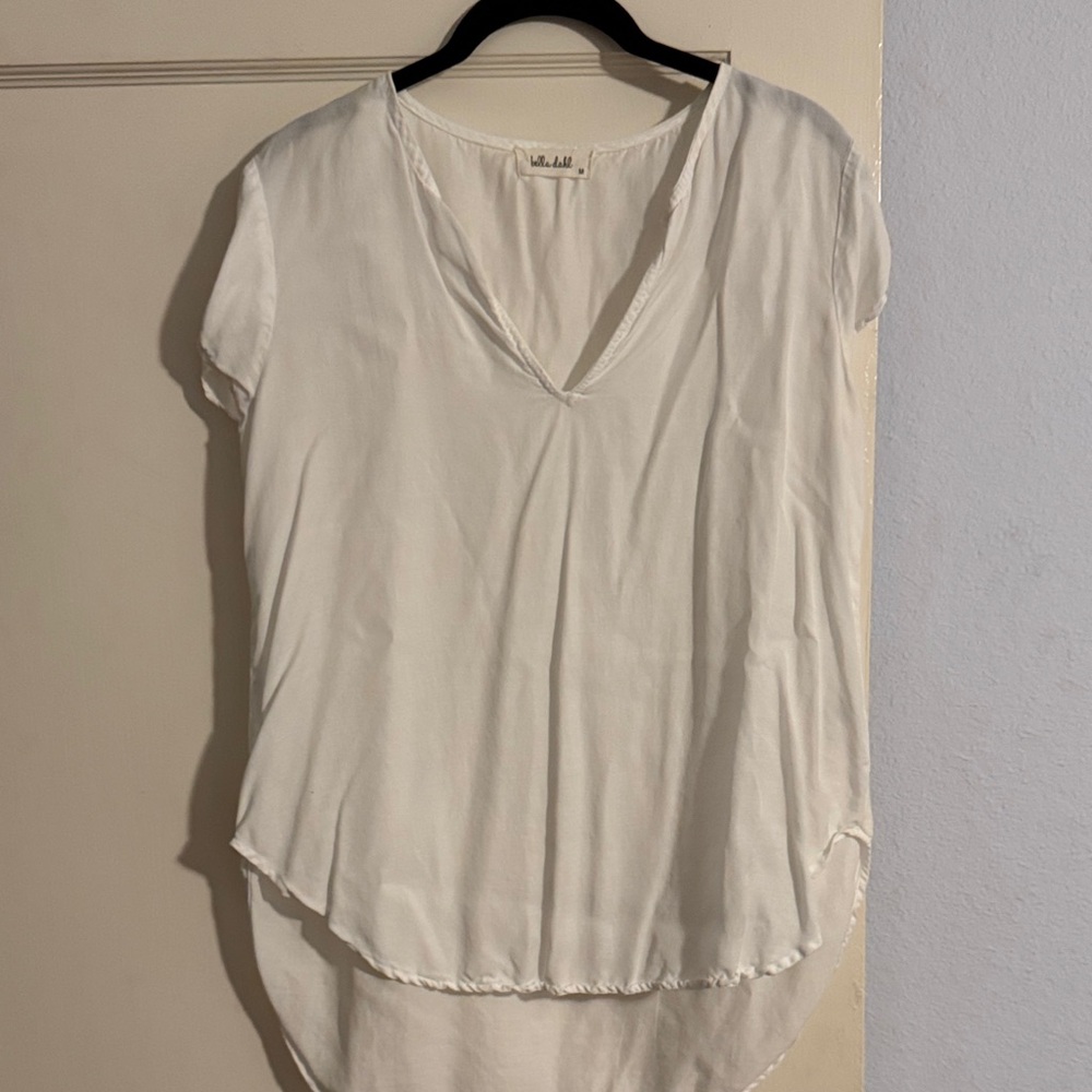 Bella Dahl White V-Neck Blouse